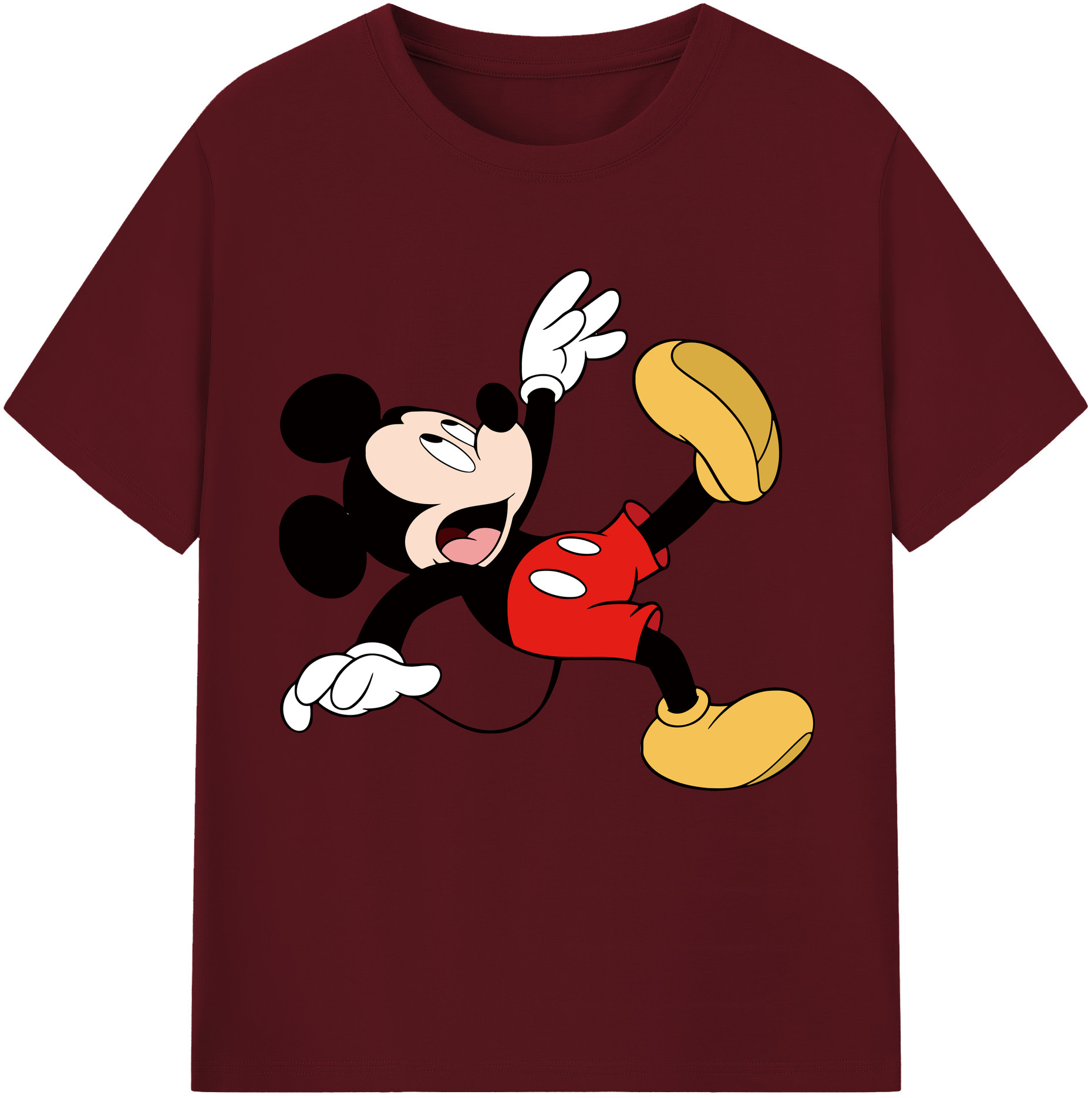 （画像用） ミッキーマウス Mickey Mouse 綿100％半袖Tシャツ（フロントプリント）